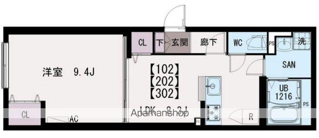 TS.西小岩(1LDK/1階)の間取り写真