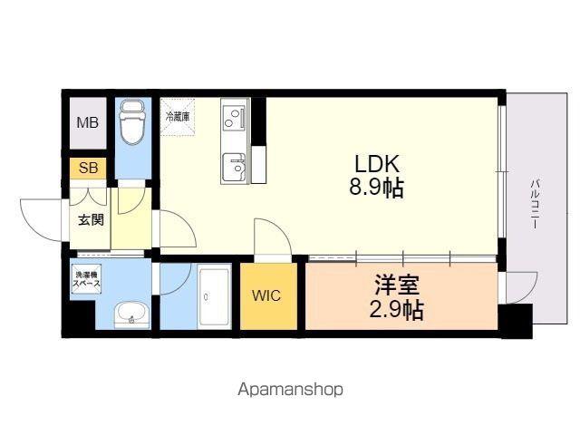 LINK CASA 小戸(1LDK/5階)の間取り写真