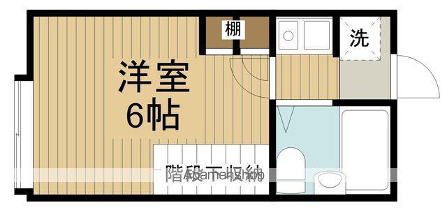 ポートヴィラ笹口(1K/2階)の間取り写真