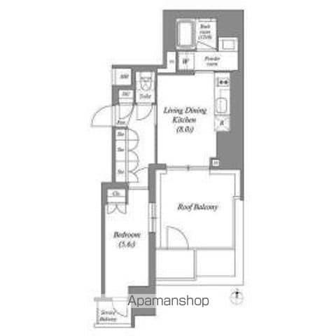 ACP RESIDENCE錦糸町(1LDK/13階)の間取り写真