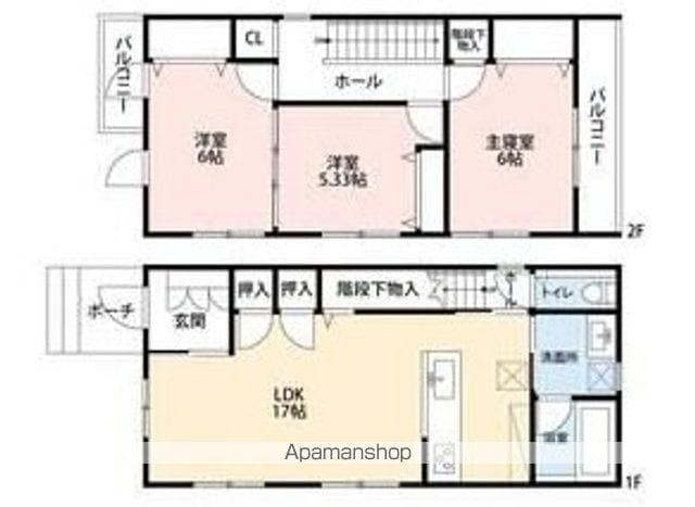 遠州鉄道 上島駅 徒歩27分 2階建 築1年(3LDK)の間取り写真
