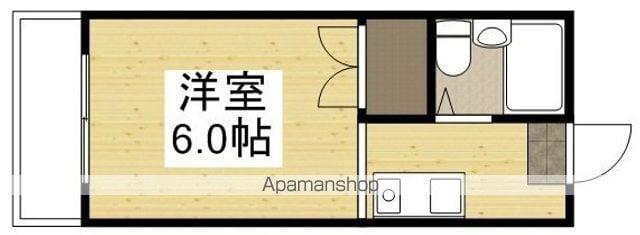 アーバンライフ高屋Ⅱ(1K/1階)の間取り写真