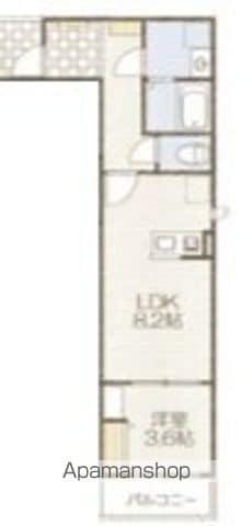 ラ・コンシェリー東千葉(1LDK/2階)の間取り写真