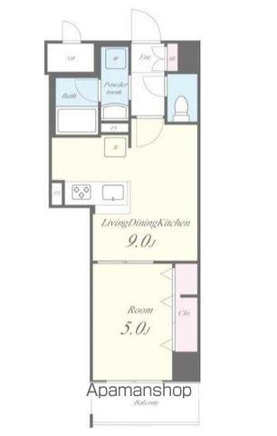 LA GRACIA 四谷(1LDK/3階)の間取り写真