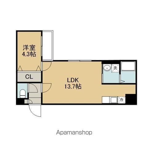 センチュリー北斗Ⅱ(1LDK/3階)の間取り写真