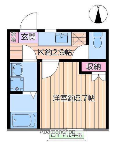 ファインベル北綾瀬4(1K/1階)の間取り写真