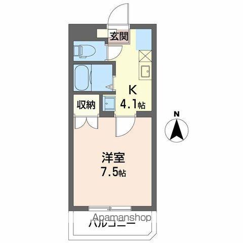 グランドステータスフリーダム(1K/3階)の間取り写真