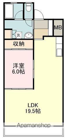 オーロラビル(2LDK/3階)の間取り写真