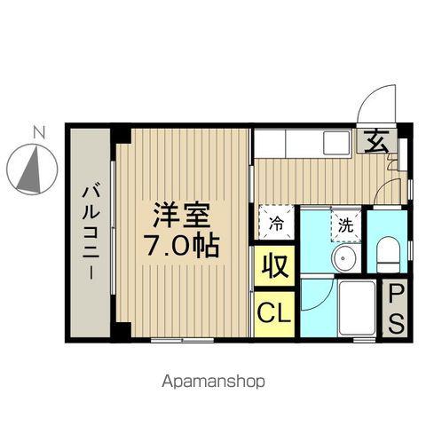 サンテラス南小岩(1K/1階)の間取り写真