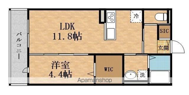 クレールメゾン城東(1LDK/1階)の間取り写真