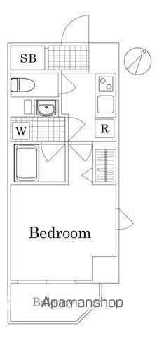 ザ レジデンス オブ トーキョー H20 スカイタワー(1K/2階)の間取り写真