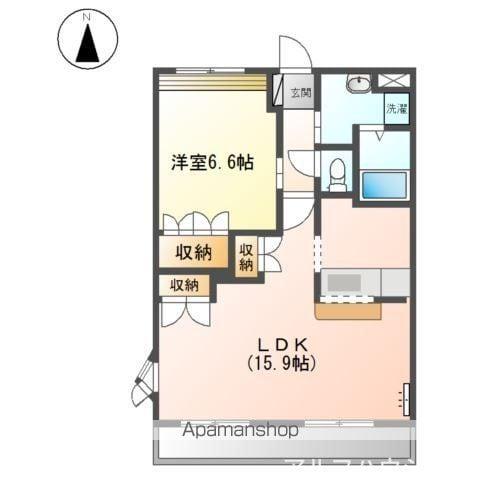 ルミナス・ハイツ(1LDK/2階)の間取り写真