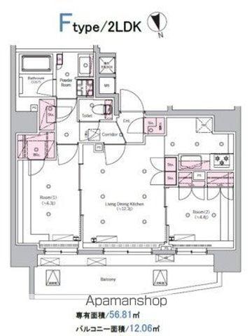 SYFORME ITABASHI Ⅲ(2LDK/9階)の間取り写真