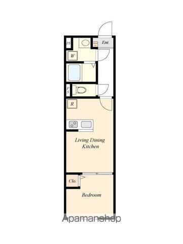 HW.HILLS 東日暮里(1LDK/4階)の間取り写真