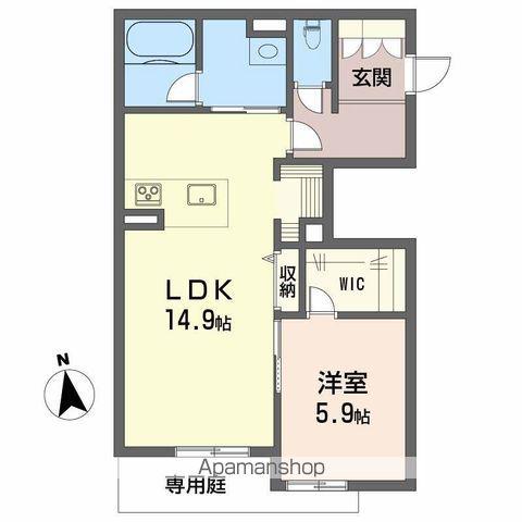 シャーメゾンマヒナ(1LDK/1階)の間取り写真
