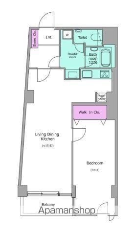 アーバンパーク代官山1(1LDK/2階)の間取り写真