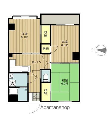 レジデンス麓山(3K/2階)の間取り写真