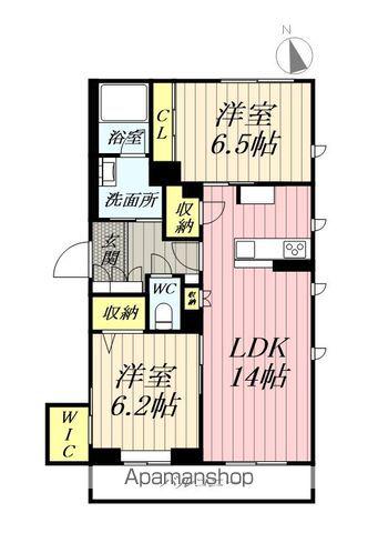 アルコーブ51(2LDK/1階)の間取り写真