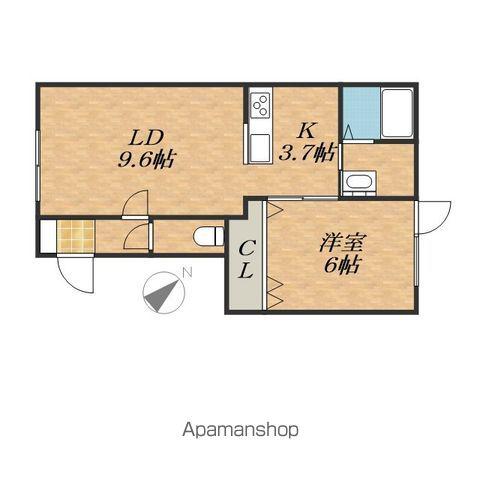 パイナップルハウスⅡ(1LDK/2階)の間取り写真