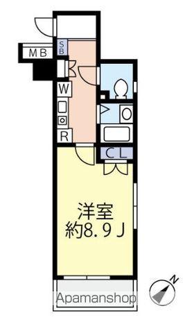 グランヴァン水天宮2(1K/6階)の間取り写真