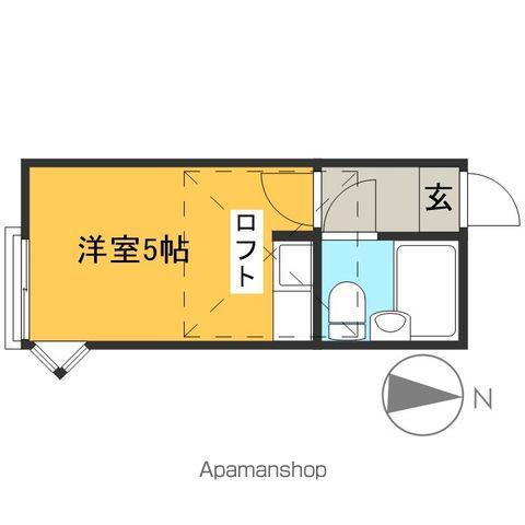 プラザ・ドゥ・パルフェ(ワンルーム/2階)の間取り写真