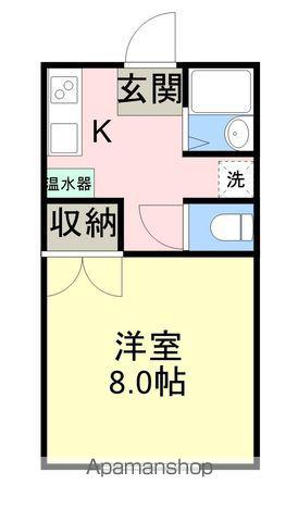 つちやハイツC(1K/1階)の間取り写真