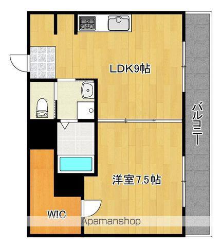 中谷ビル(1LDK/4階)の間取り写真