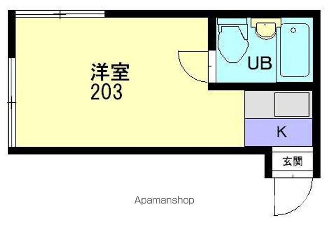 コーポ野方(ワンルーム/2階)の間取り写真
