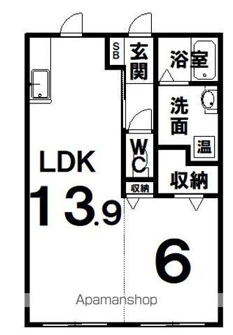 LA TOUR WIN(ワンルーム/2階)の間取り写真