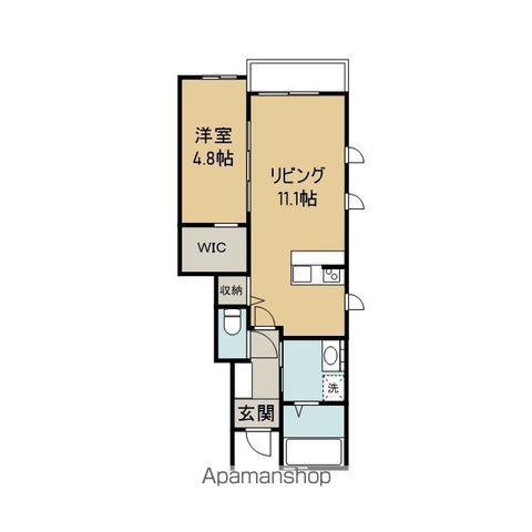 ベルチェリー・Y(1LDK/1階)の間取り写真