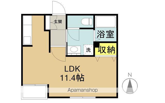 ハートフル オリーブの樹(ワンルーム/3階)の間取り写真