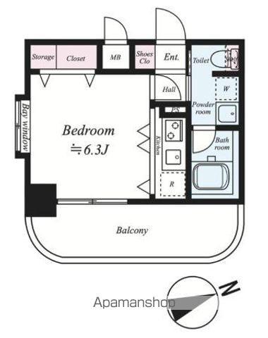 グリフィン横浜天王町弐番館(1K/8階)の間取り写真