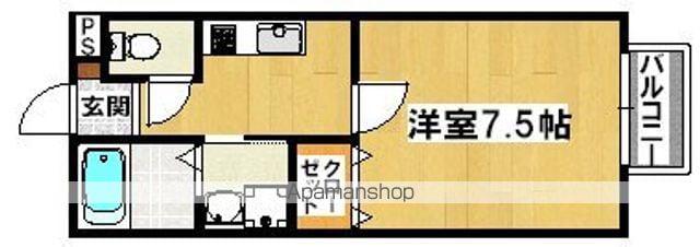 アヴェーリア(1K/1階)の間取り写真