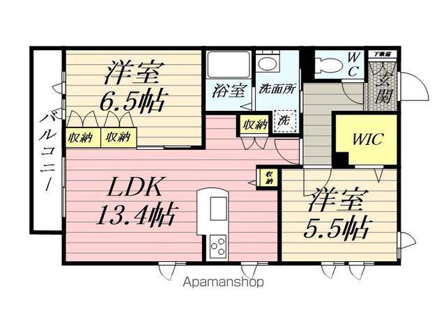 MAISON SOLEIL(2LDK/1階)の間取り写真