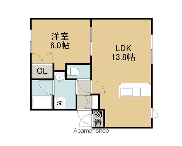 グレイスⅠ(1LDK/1階)の間取り写真