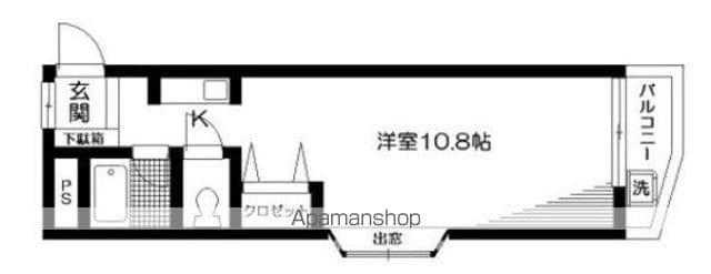 アクネス大泉(1K/2階)の間取り写真
