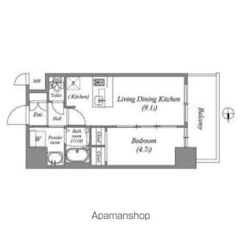 GM KOHAMA(1LDK/6階)の間取り写真