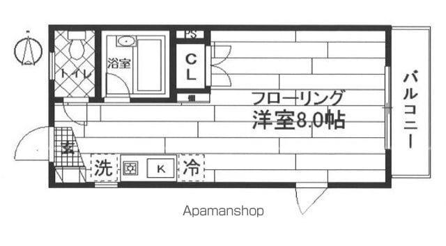 しろかね2(ワンルーム/1階)の間取り写真
