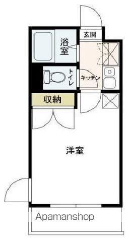 LILY浜野(1K/1階)の間取り写真