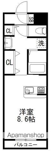 プルミエ(ワンルーム/2階)の間取り写真