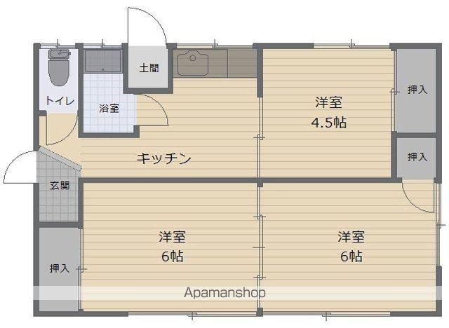 ひたちなか海浜鉄道 金上駅 徒歩11分 1階建 築52年(3K)の間取り写真