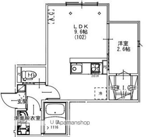KEIAI RESIDENCE 元山Ⅱ(1LDK/1階)の間取り写真