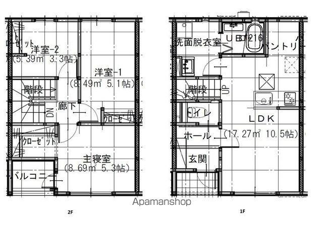 GARDEN VILLAGE前原北(3LDK/1階)の間取り写真