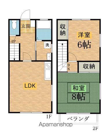 横須賀テラスハウス(2LDK)の間取り写真