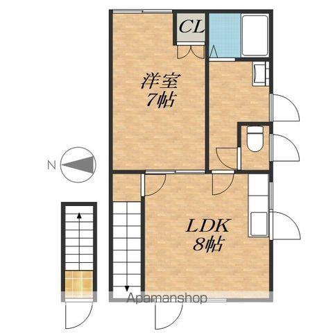 MARI339(1LDK/2階)の間取り写真