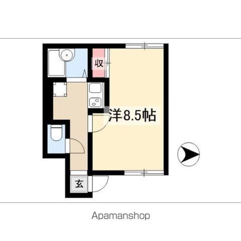 アビテ池下(1K/1階)の間取り写真
