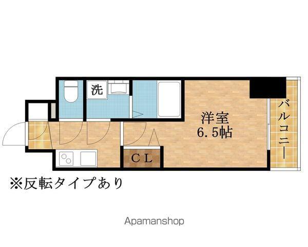 エスリードレジデンス ザ・グラン大阪ノア(1K/10階)の間取り写真