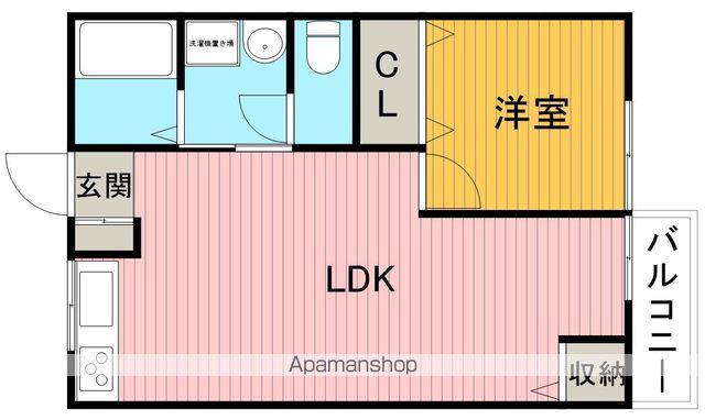 蛍池ハイツ東棟(1LDK/4階)の間取り写真