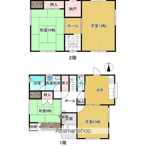 妙高はねうまライン 高田駅(新潟) 徒歩35分 2階建 築39年(4K)の間取り写真