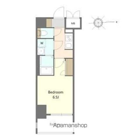 S-RESIDENCE名駅北ALESIA(1K/15階)の間取り写真